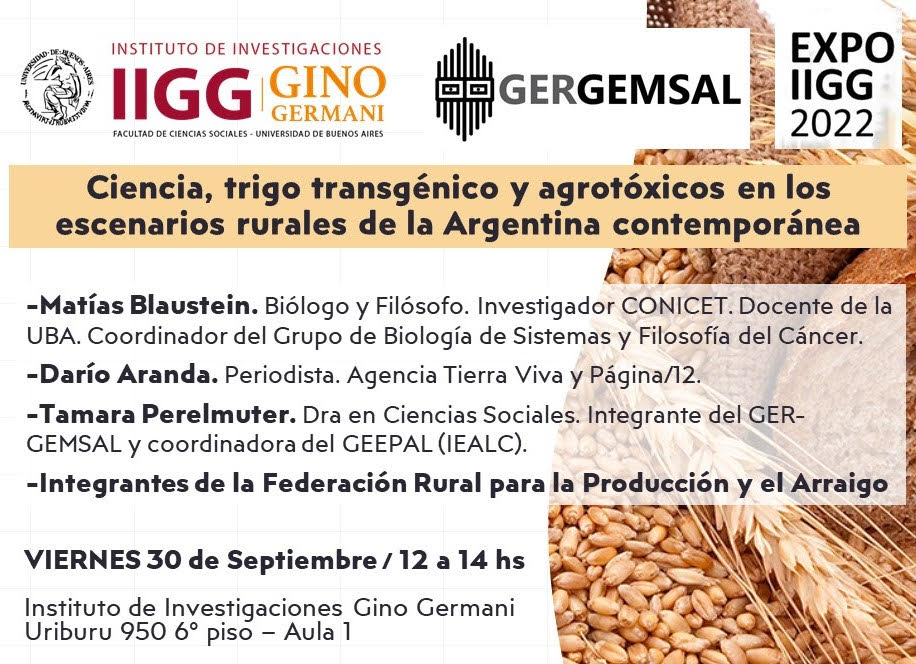 Ciencia, trigo transgénico y agrotóxicos en los escenarios rurales de la Argentina contemporánea